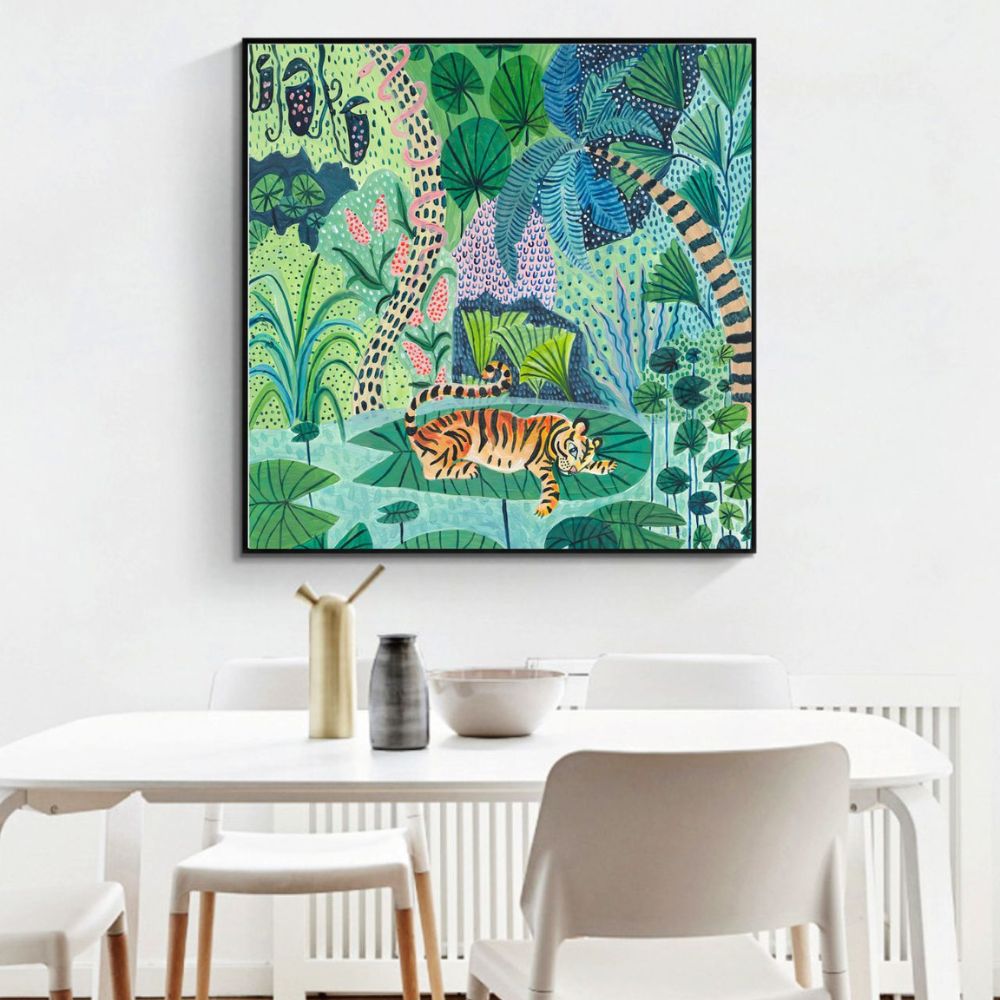 Animals in Jungle No.2 Art Painting Poster