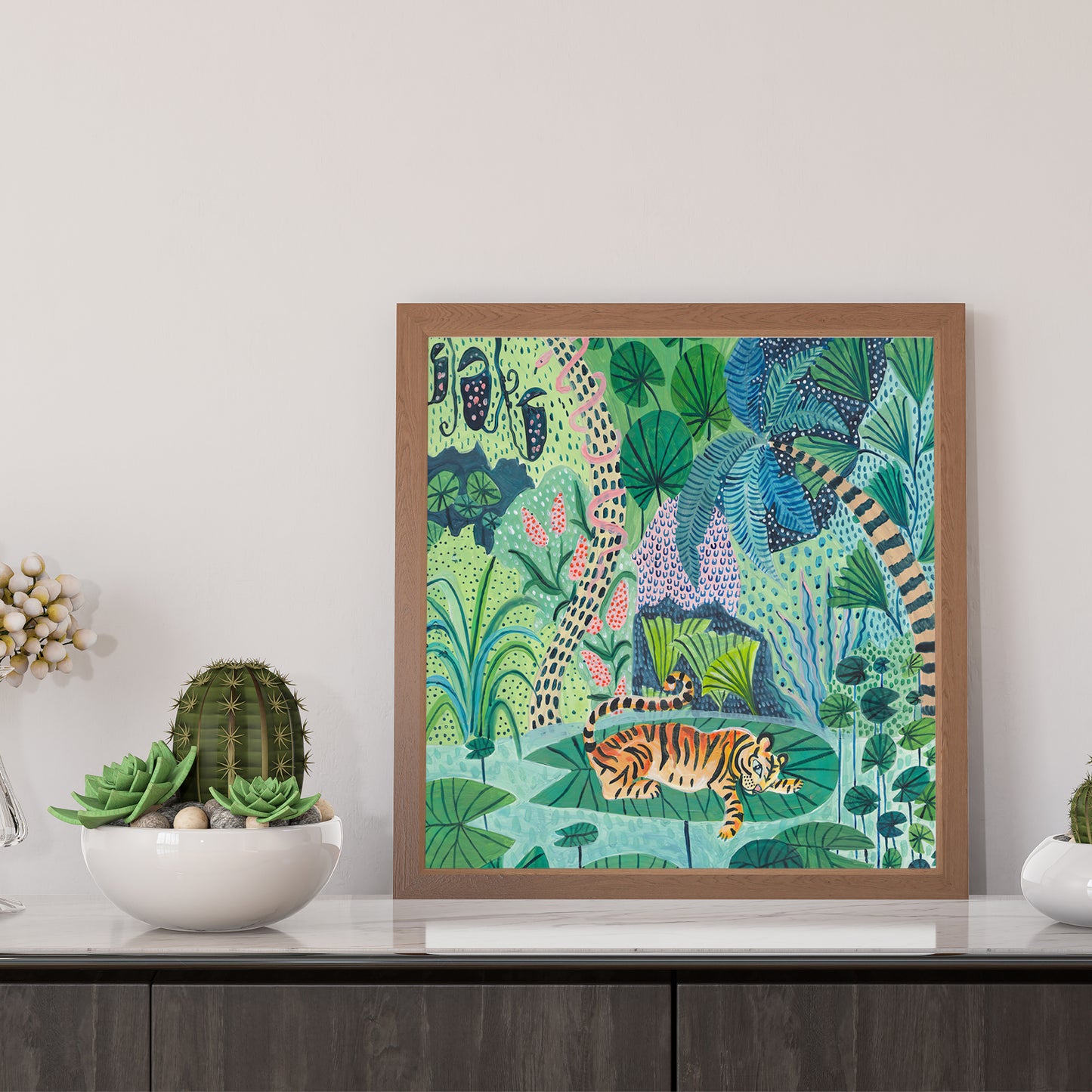 Animals in Jungle No.2 Art Painting Poster