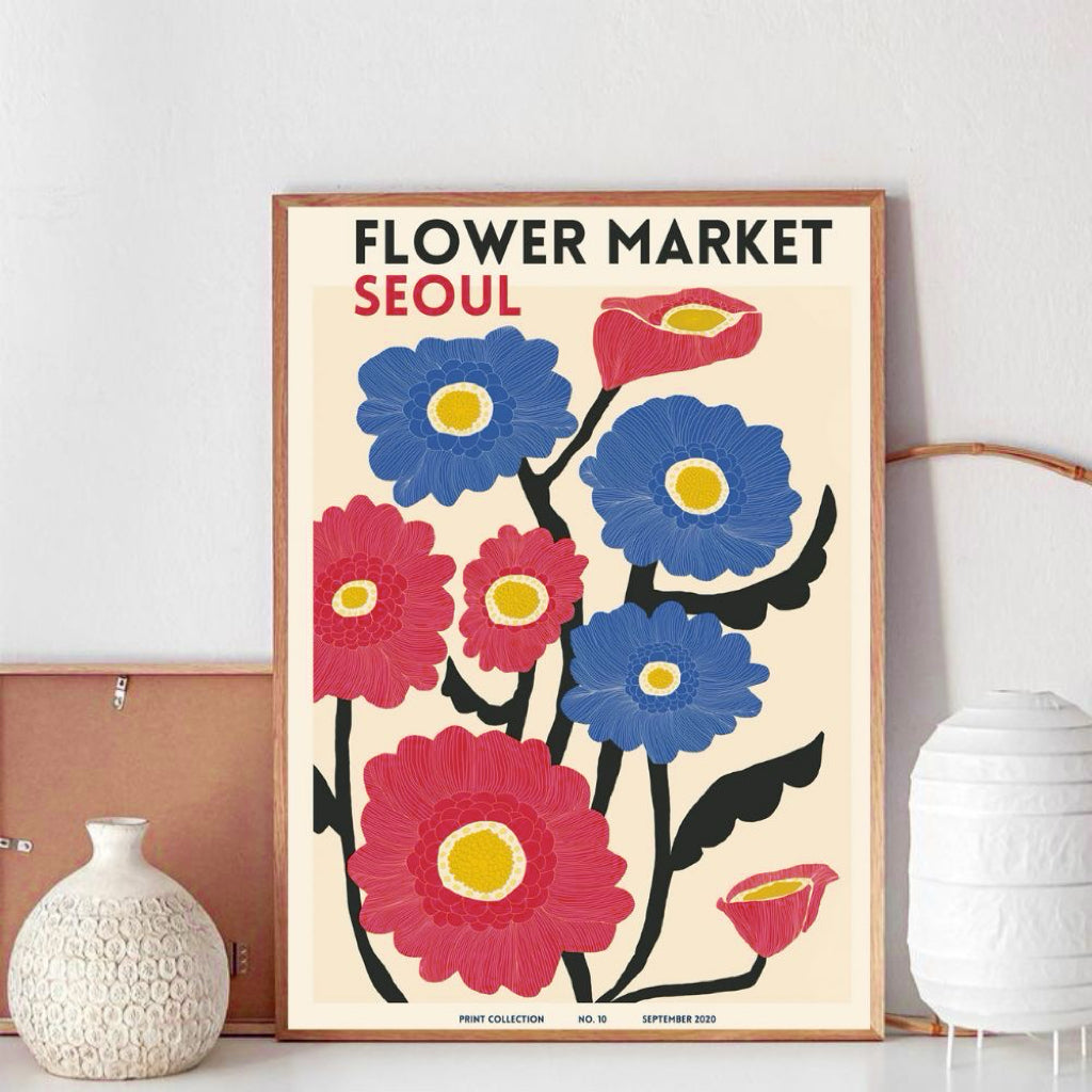 FLOWER MARKET SEOUL Art Print Poster