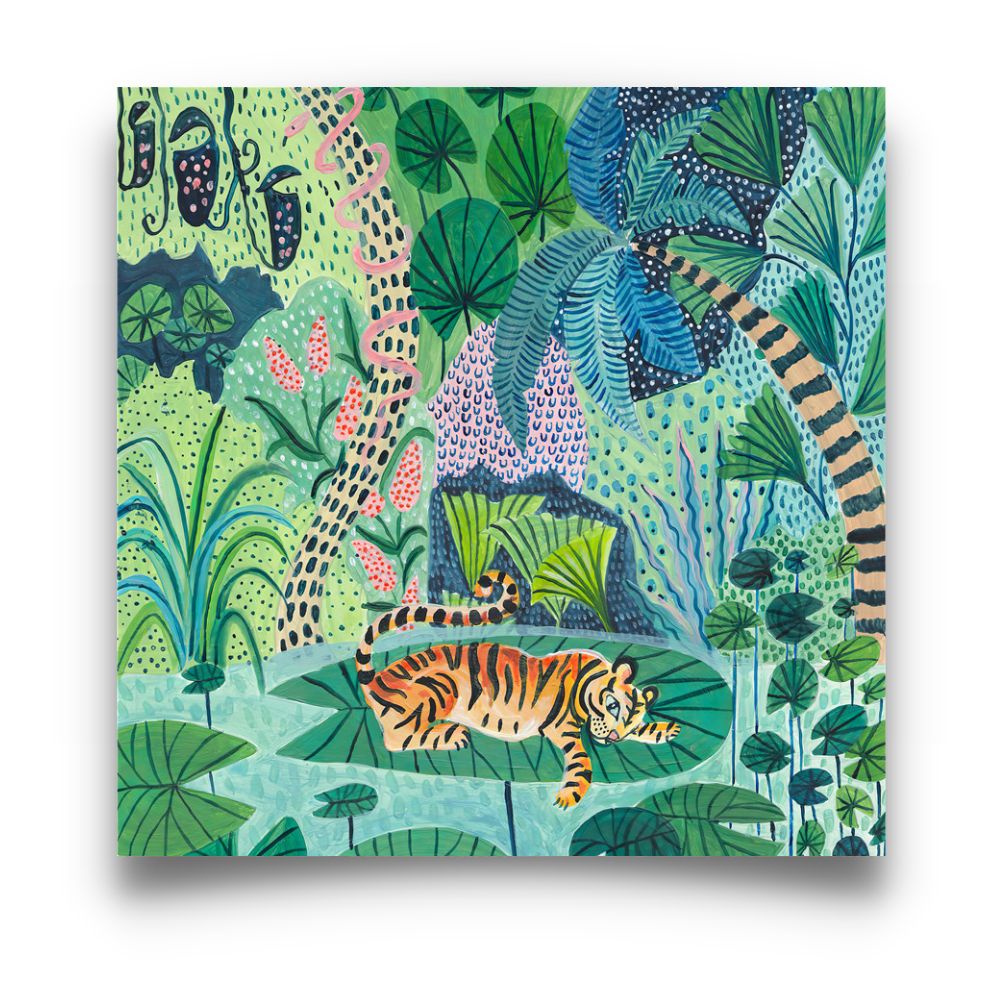 Animals in Jungle No.2 Art Painting Poster